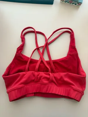 Red 'Full Send' Crisscross Sports Bra thumbnail 2
