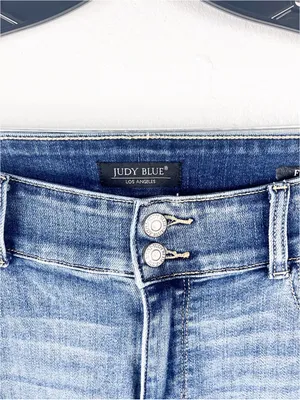 JUDY BLUE Blue Denim High Rise Flare Leg Jeans Size 32 Casual Neutral thumbnail 11