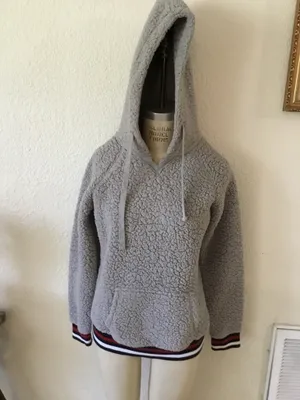 Reflex Hoodie Women's M Gray Cotton Fleece-Lined Drawstring Sweatshirt Workout thumbnail 3