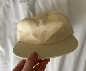 Cream Flat Bill Hat Tan thumbnail 4