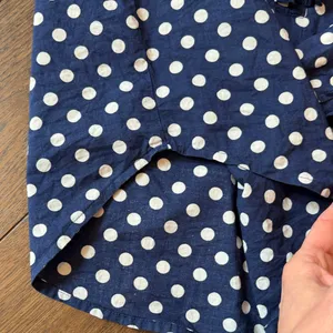 J. Crew Blue Polka Dot Blouse with Ruffle Detail Size Small C2-010 thumbnail 5
