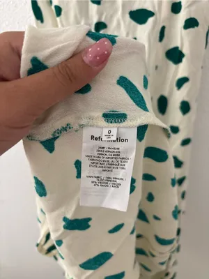 Reformation green spotted midi dress thumbnail 3