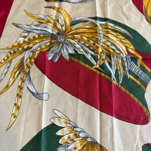 Vintage Hat Printed Scarf Italy Silk Betmar Classy Feathers Retro Gatsby thumbnail 8