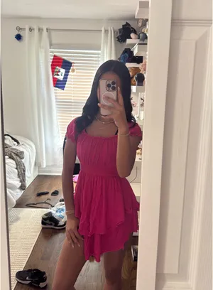 Know One Cares Pink dress thumbnail 3