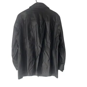 East 5th‎ Womens Black Genuine Leather Button Front Coat Jacket XL XLARGE thumbnail 5