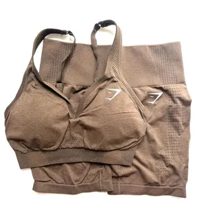 Gymshark Vital Seamless Soft Shorts & V Neck Sports Bra Set thumbnail 1