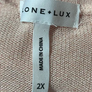 Lone‎ + Lux Women's Light Peach Cowl Neck Layered Soft Long Sleeve Top Size 2X thumbnail 4