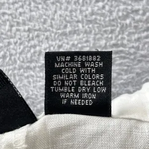 Vintage Y2K Mossimo Linen Wide Leg Cargo Pants White Drawstring Women's Small thumbnail 6