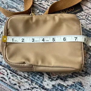 NWT SUGU Milan New York Los Angeles Sling Tan Crossbody Bag Unisex Chest Bag thumbnail 7