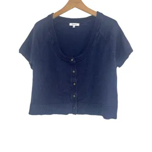 ✨Madewell Linden Scoop Sweater Dark Baltic Sz Medium Tee✨ thumbnail 5