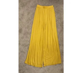 NWT Jluxlabel Yellow Mustard Devyn Wide-Leg Viscose Pants, M thumbnail 2