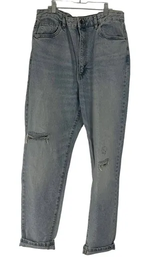 Cotton On Original Mom Jean Light Wash Distressed High Rise Blue Denim Size 10‎ thumbnail 1
