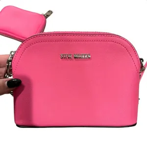 Steve Madden Bmaggie Crossbody Bag Hot Pink‎ Dome Purse Chain Strap AirPod Case thumbnail 5