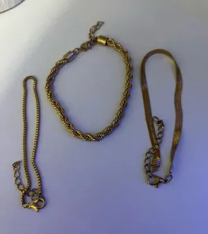 ALV Jewels Gold tone chain bracelet set #jewelry thumbnail 1