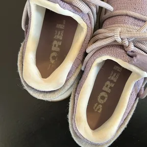 Sorel Kinetic Lite Lace Sneakers Lavender Purple Knit‎ Grey Felt Women 7.5 thumbnail 6