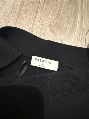 Aritzia Babaton sculpt knit cross tank top black size small thumbnail 4
