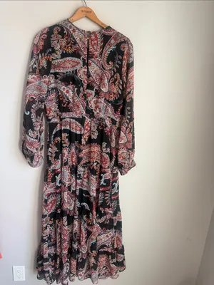 Anthropologie Paisley Maxi Dress 12 thumbnail 3