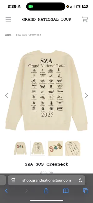 concert merch sza and kendrick lamar grand national tour thumbnail 2