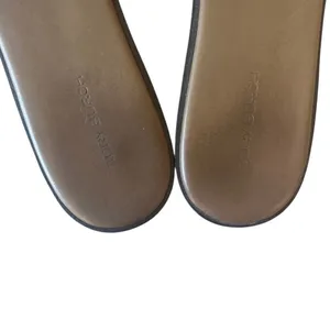 Tory Burch Ines Leather Slides‎ Almond Beige Sandals 9 thumbnail 4