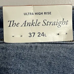 NWT Abercrombie & Fitch Ultra High Rise The Ankle Straight‎ Jeans Size 24 Long thumbnail 4