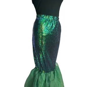 FUNNA Green Sequin Mermaid Tail Costume Maxi Skirt NWT XL thumbnail 15