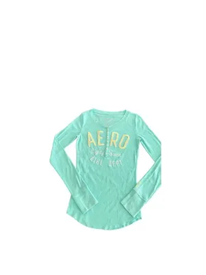 Aeropostale Y2K long-shirt with embroidered logo size M thumbnail 2