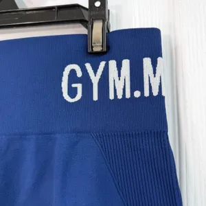 Gym Minute‎ blue compression high waisted tummy control activewear shorts XL thumbnail 2