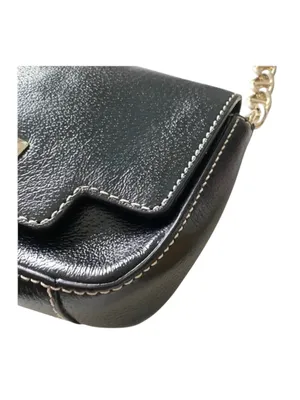 Kate Spade  Iconic Turnlock Gold Chain Handle Mini Bag Handbag  Black Leather thumbnail 5