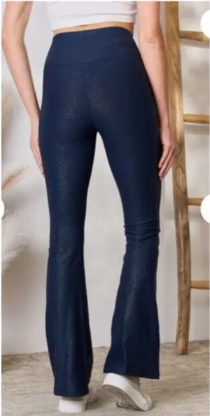 MONO B‎ black shimmer flare leggings size large thumbnail 1