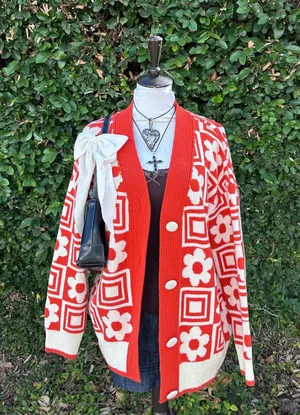 ✨ZARA floral pattern cardigan  thumbnail 1