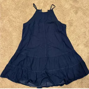 2 /$30 Hyfve Hyfve Hyfve denim linen dress mini size Large coastal thumbnail 3
