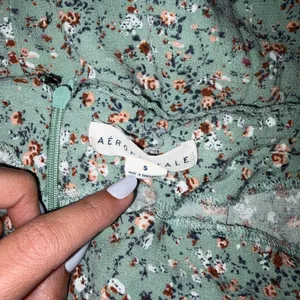 Aeropostale Floral Green Midi Skirt thumbnail 2