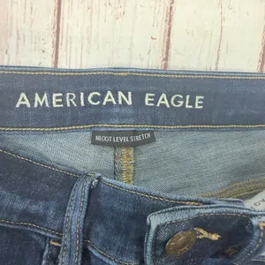 American Eagle Skinny Jeans Next Level Stretch Size 6 R Dark Blue Denim thumbnail 5