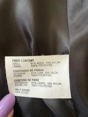 Braetan Black Wool Blend Hooded Peacoat Size L Double Breasted thumbnail 7