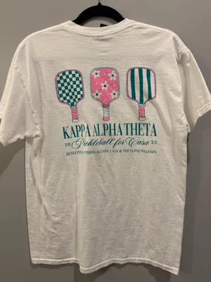 Gildan Kappa Alpha Theta Pickleball For CASA Short Sleeve Tee White thumbnail 2