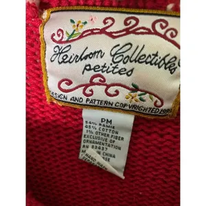 Heirloom Collectibes vintage Christmas tree sweater women's size medium thumbnail 3