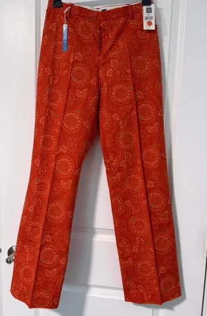 Gap Orange paisley pant thumbnail 1