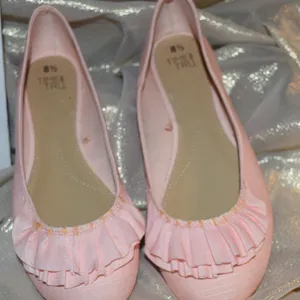 Time & Tru Pale Pink Ballerina Flat Slippers, Size 8.5 thumbnail 1