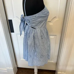 Altar’d State Tie Back Blue Eyelet Sundress Mini Dress Bow NWOT thumbnail 8