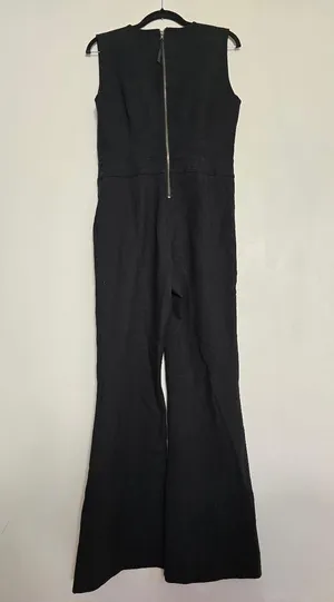 Spanx Women's The Perfect Sleeveless Jumpsuit Black 20383Q Flare Leg thumbnail 2