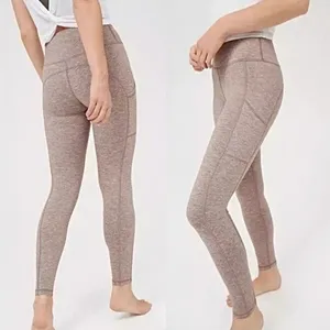 Aerie ‘The Hugger’ Brown Heather Leggings thumbnail 5