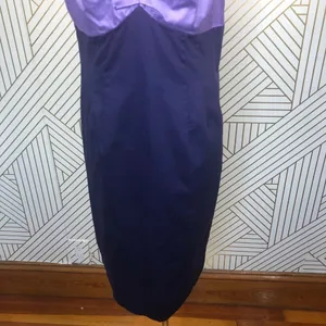 Boden Colorblock Purple Empire Sleeveless Dress‎ thumbnail 4