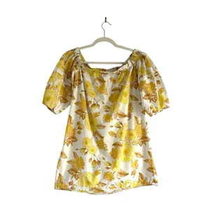 Ba&Sh Nabi Floral Off-The-Shoulder Mini Dress Jaune Yellow Size XS thumbnail 2