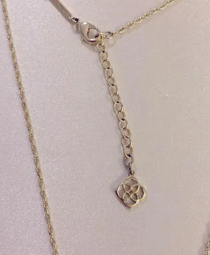 Kendra Scott crystal drop silver tone necklace thumbnail 3