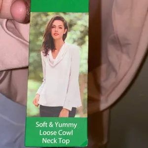 NWT Green Tea Pink Soft & Yummy Cowl Neck Top Medium Relaxed‎ Fit thumbnail 5