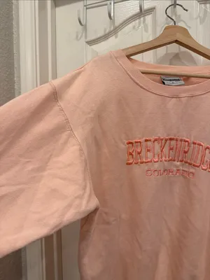 Breckenridge Colorado peach embroidered sweatshirt thumbnail 4