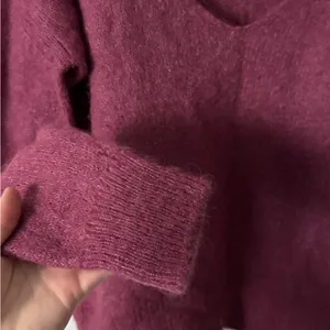 Free People S Alpaca Wool Blend V-Neck Sweater in Deep Pink thumbnail 4
