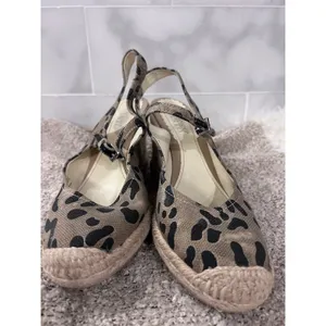 Franco Sarto Leopard Print Espadrille Wedge Sandals Slingback Size 8.5M‎ thumbnail 6