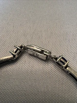 Elegant Sterling Silver 925 Blue Gemstone Link Bracelet - Women Jewelry thumbnail 6