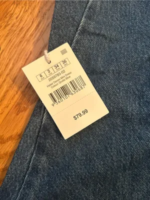 Cotton On Dark Blue Halter Denim Mini Dress size2 thumbnail 4